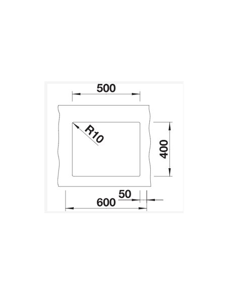 Plautuvė BLANCO SUBLINE 500-U SILG Soft white | 527170