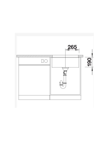 Plautuvė BLANCO SUBLINE 500-U SILG Soft white | 527170