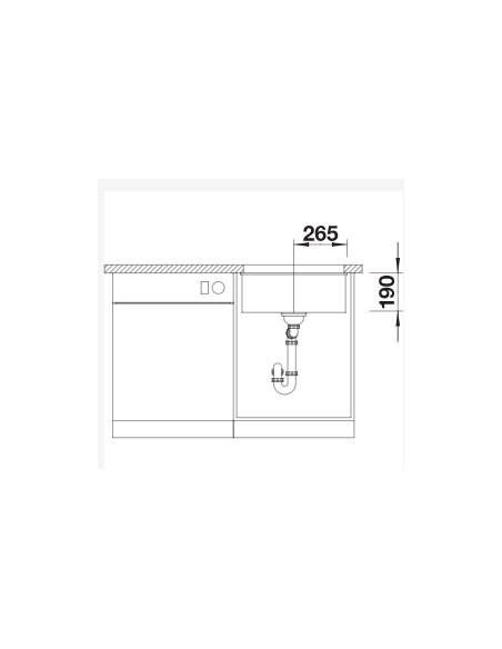 Plautuvė BLANCO SUBLINE 500-U SILG Soft white | 527170