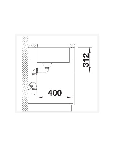 Plautuvė BLANCO SUBLINE 500-U SILG Soft white | 527170