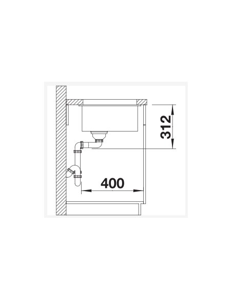 Plautuvė BLANCO SUBLINE 500-U SILG Soft white | 527170