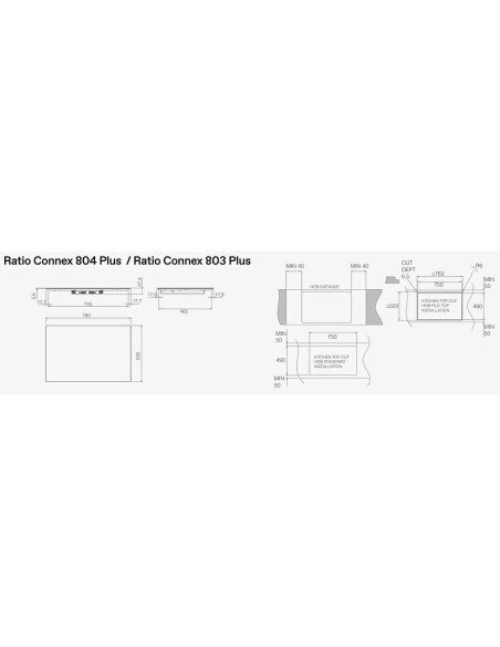 Kaitlentė ELICA RATIO CONNEX 803 PLUS BL | PRF0199856