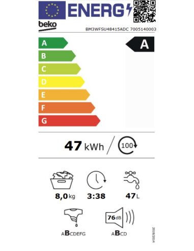 Skalbyklė BEKO BM3WFSU48415ADC