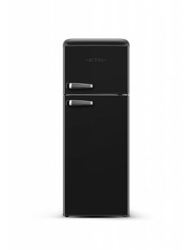 Laisvai pastatomas RETRO stiliaus šaldytuvas su šaldymo kamera viršuje ETA253890020E Storio, juodas 148,2 cm