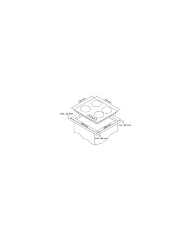 Simfer | Hob | H6.040.DECSP | Vitroceramic | Number of burners/cooking zones 4 | Touch | Black