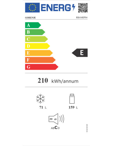 Refrigerator GORENJE RK416EPS4