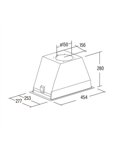 CATA | Hood | GT-PLUS 45 BK /M | Canopy | Energy efficiency class C | Width 60 cm | 645 m³/h | Mechanical control | LED | Black