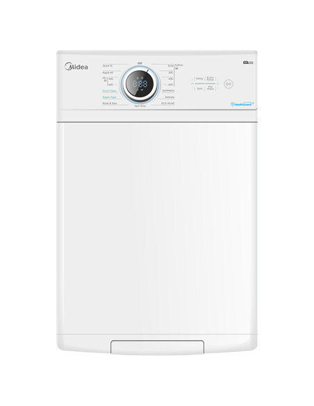Midea Washing Machine | MF100T60B/W-HR | Energy efficiency class A | Top loading | Washing capacity 6 kg | 1200 RPM | Depth 61 c