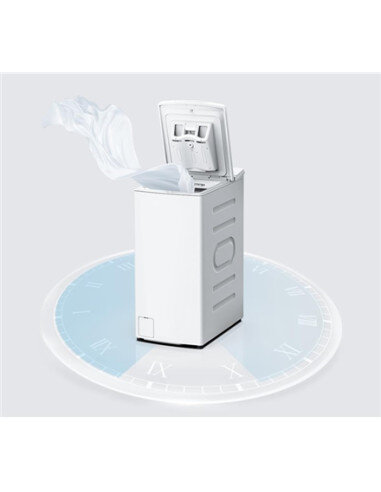 Midea Washing Machine | MF100T60B/W-HR | Energy efficiency class A | Top loading | Washing capacity 6 kg | 1200 RPM | Depth 61 c