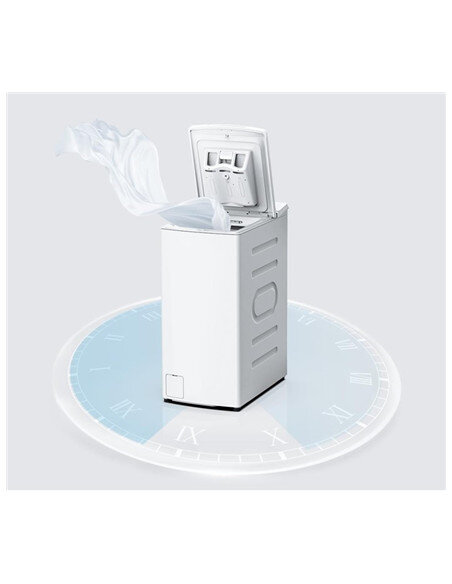 Midea Washing Machine | MF100T60B/W-HR | Energy efficiency class A | Top loading | Washing capacity 6 kg | 1200 RPM | Depth 61 c