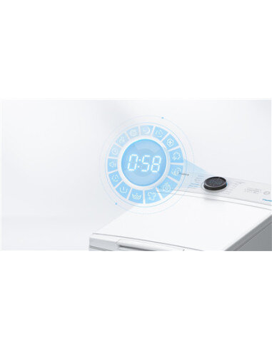 Midea Washing Machine | MF100T60B/W-HR | Energy efficiency class A | Top loading | Washing capacity 6 kg | 1200 RPM | Depth 61 c