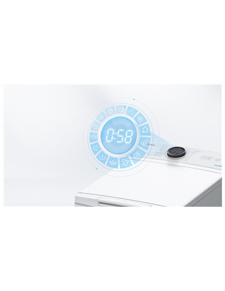 Midea Washing Machine | MF100T60B/W-HR | Energy efficiency class A | Top loading | Washing capacity 6 kg | 1200 RPM | Depth 61 c