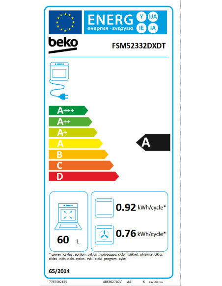 Cooker BEKO FSM52332DXDT