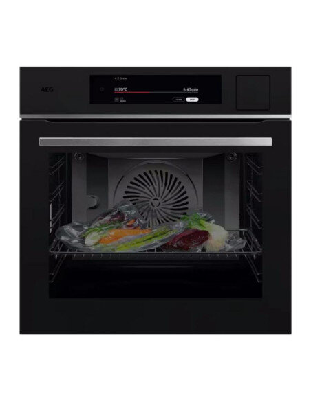 Juodos matinės spalvos garinė orkaitė AEG TP9SB831AT