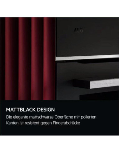 Juodos matinės spalvos garinė orkaitė AEG TP9SB831AT