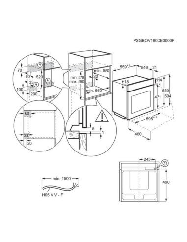 Juodos matinės spalvos garinė orkaitė AEG TP9SB831AT
