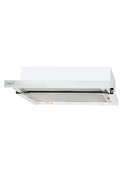 CATA | Hood | TF 2003 600 GWH | Telescopic | Energy efficiency class C | Width 60 cm | 390 m³/h | Mechanical control | LED | Whi