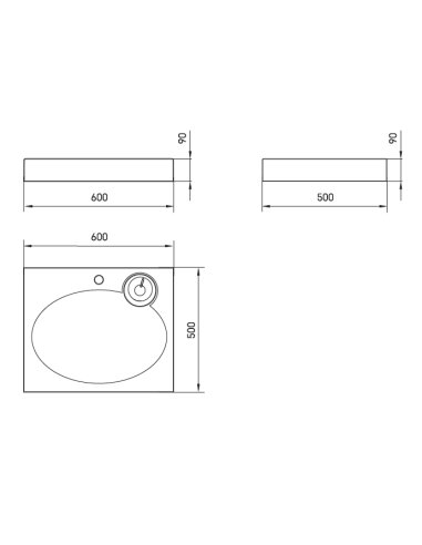 Praustuvas virš skalbimo mašinos Claro mini