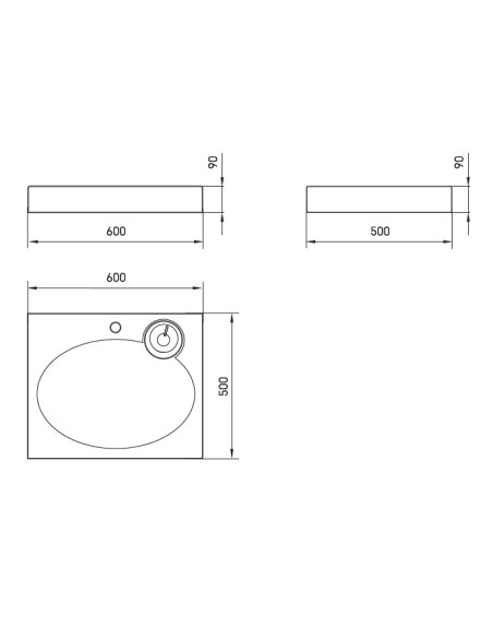 Praustuvas virš skalbimo mašinos Claro mini