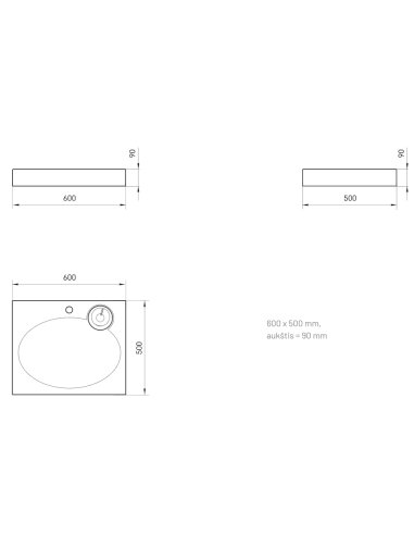 Praustuvas PAA Claro mini 60x50 cm,...