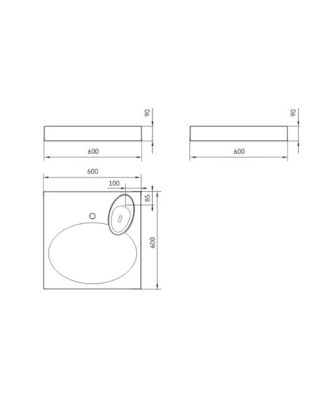 Praustuvas virš skalbimo mašinos Claro