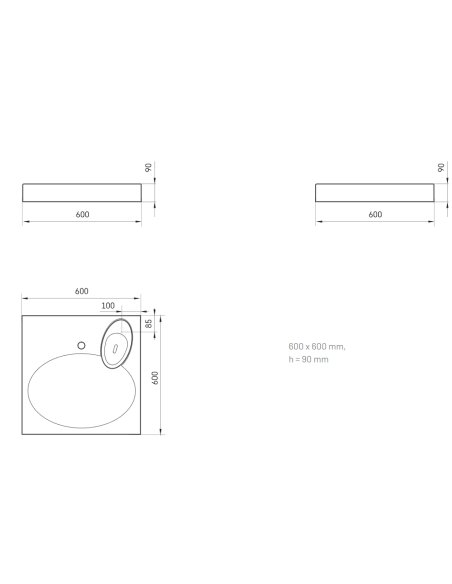 Praustuvas virš skalbimo mašinos Claro