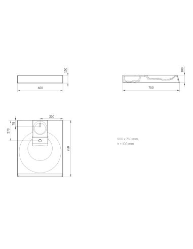 Praustuvas virš skalbimo mašinos Claro Grande