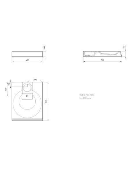 Praustuvas virš skalbimo mašinos Claro Grande