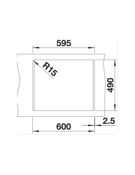 Plautuvė BLANCO Naya 6 Juoda | 525941