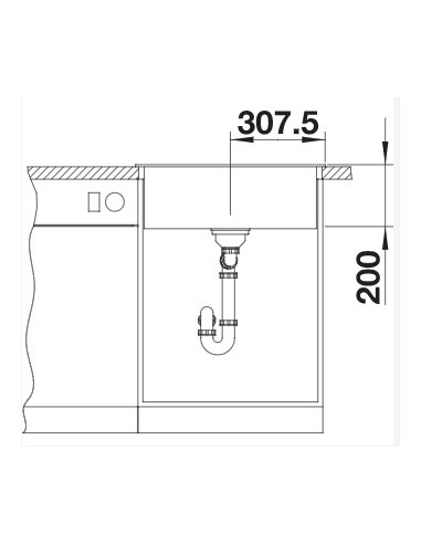 Plautuvė BLANCO Naya 6 Juoda | 525941