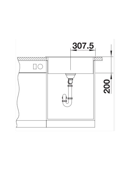 Plautuvė BLANCO Naya 6 Juoda | 525941