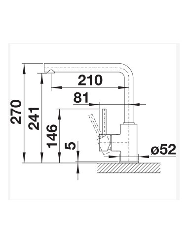 Maišytuvas Mila juodas matinis