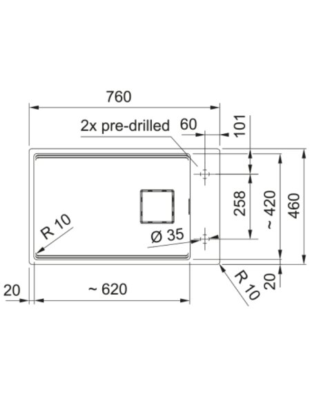 Plautuvė Franke Kubus KNG 110-62 | 125.0627.321