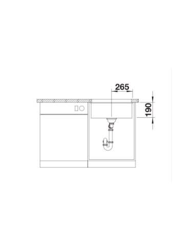 Plautuvė BLANCO ROTAN 500-U Anthracite O.AF (523075)