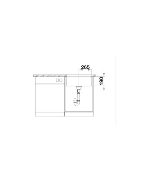 Plautuvė BLANCO ROTAN 500-U Anthracite O.AF (523075)