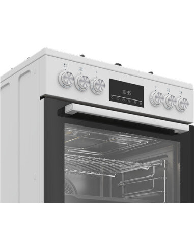 BEKO Cooker | FBM62330GWDTN | Hob type Gas | Oven type Electric | White | Width 60 cm | Grilling | LED | Depth 60 cm | 72 L