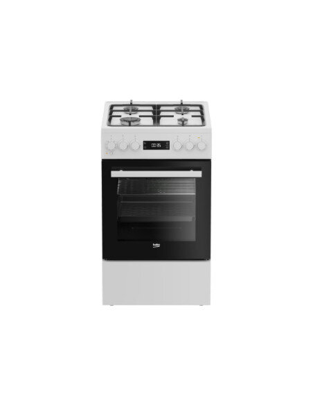 BEKO Cooker | FSM51339DWDS | Hob type Gas | Oven type Electric | White | Width 50 cm | Grilling | LED | Depth 60 cm | 60 L