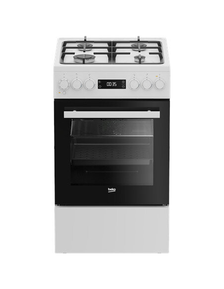 BEKO Cooker | FSM51339DWDS | Hob type Gas | Oven type Electric | White | Width 50 cm | Grilling | LED | Depth 60 cm | 60 L