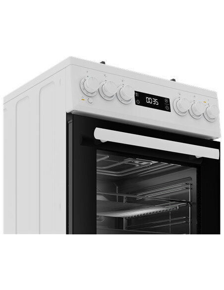 BEKO Cooker | FSM51339DWDS | Hob type Gas | Oven type Electric | White | Width 50 cm | Grilling | LED | Depth 60 cm | 60 L