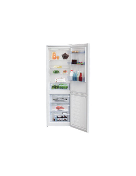 BEKO Refrigerator | RCSA366K40WN | Energy efficiency class E | Free standing | Combi | Height 185.2 cm | Fridge net capacity 223