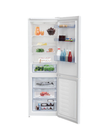 BEKO Refrigerator | RCSA366K40WN | Energy efficiency class E | Free standing | Combi | Height 185.2 cm | Fridge net capacity 223