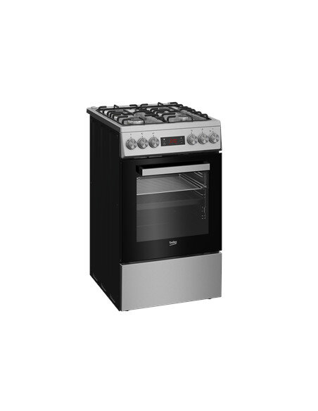 BEKO Cooker | FSM52321DXDT | Hob type Gas | Oven type Electric | Stainless Steel | Width 50 cm | Grilling | Depth 60 cm | 60 L