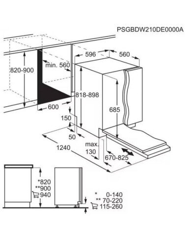 60 cm pločio įmontuojama indaplovė Electrolux EEG68500L