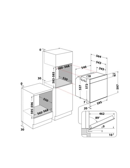 Orkaitė Whirlpool WOI4S8HM2SEA