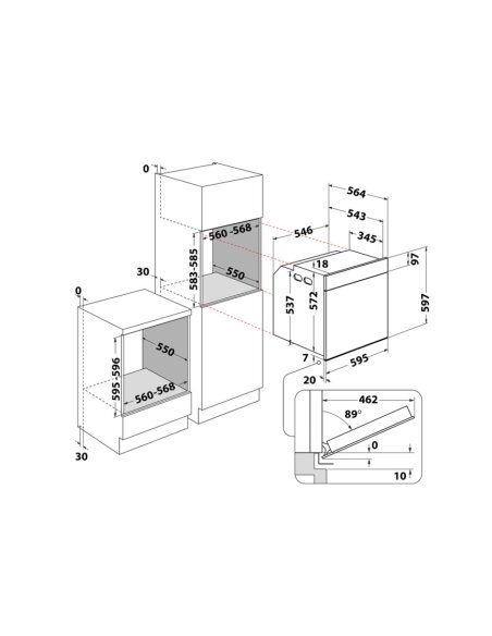 Orkaitė Whirlpool WOI4S8PPM1SX
