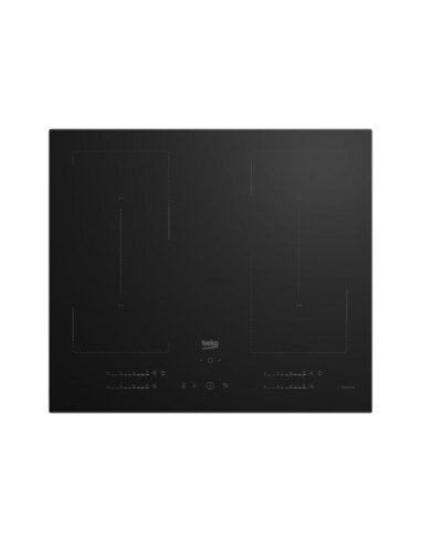 Beko HII64720QUF2T Hob, Induction, Width 59cm, 4 cooking zones, Touch control, Black | BEKO
