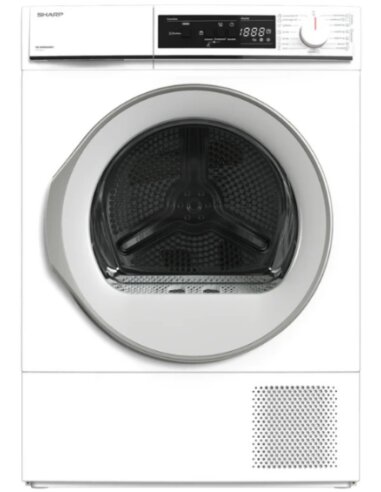 Džiovyklė SHARP KDNHA8S6GWEEE su šilumos siurbliu – patikimas drabužių džiovinimas