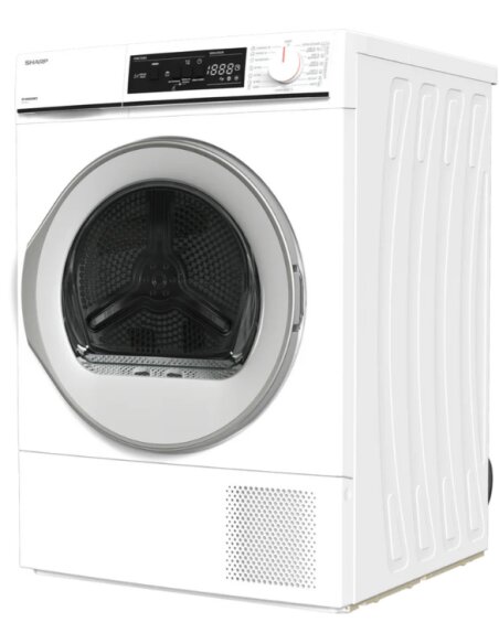 Džiovyklė SHARP KDNHA8S6GWEEE su šilumos siurbliu – patikimas drabužių džiovinimas