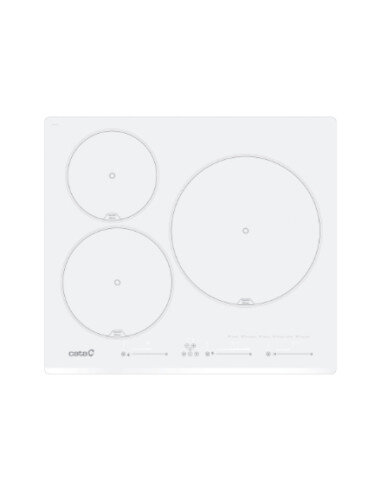 Cata INSB 6003 E2 WH Hob, Induction, Width 59cm, 3 cooking zones, Touch control, White | CATA