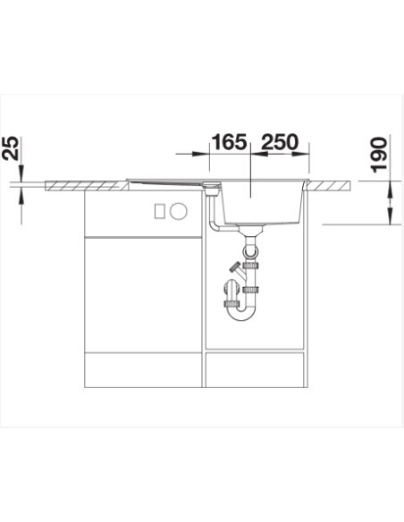 Plautuvė BLANCO METRA 45 S Volcano grey,  527289